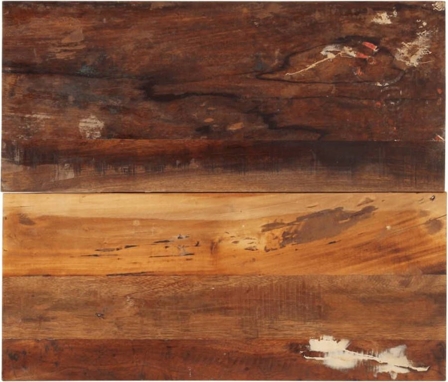 The Living Store Tafelblad rechthoekig 15-16 mm 60x70 cm massief gerecycled hout Tafelblad Houten Tafelblad Vintage Tafelblad Industrieel Tafelblad Recyclen Meubilair - Foto 2