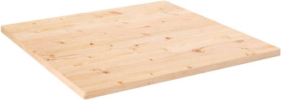 The Living Store Tafelblad Massief grenenhout 70 x 70 x 2.5 cm Onbehandeld Tafelblad Grenenhout Massief Hout Vintage Tafel Landelijk Tafelblad - Foto 2