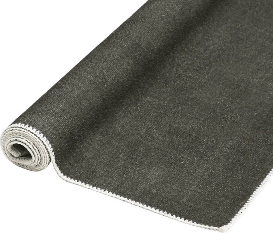 The Living Store Tapijt Vloerkleed 140 x 200 cm Taupe Polyester Pool