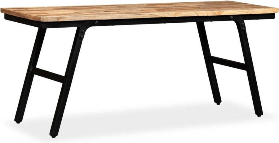 The Living Store Teakhouten Bankje Gerecycled 110x35x45 Onderscheidend karakter Teahouten Bankje Teak Meubels Vintage Bankje Industrieel Bankje Halbankje - Foto 3