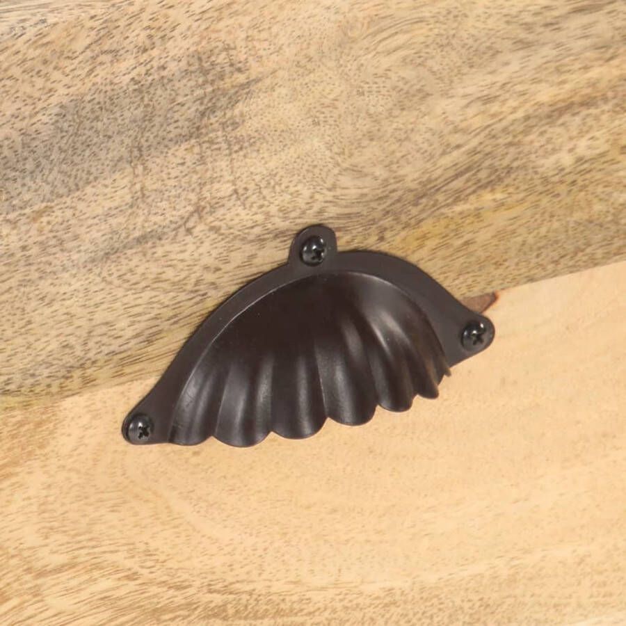 The Living Store Televisiekast IndustriÃle Houten Meubel 120x35x45cm Massief Mangohout Tv-meubel Televisie Kast Mangohout Meubilair Industrieel Tv-meubel Vintage Tv-kast