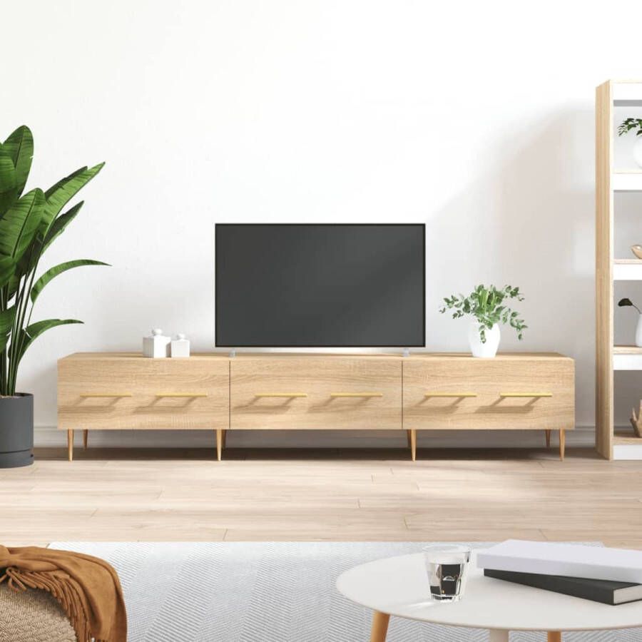 The Living Store televisiekast Sonoma Eiken 150 x 36 x 30 cm Stevig Design - Foto 2