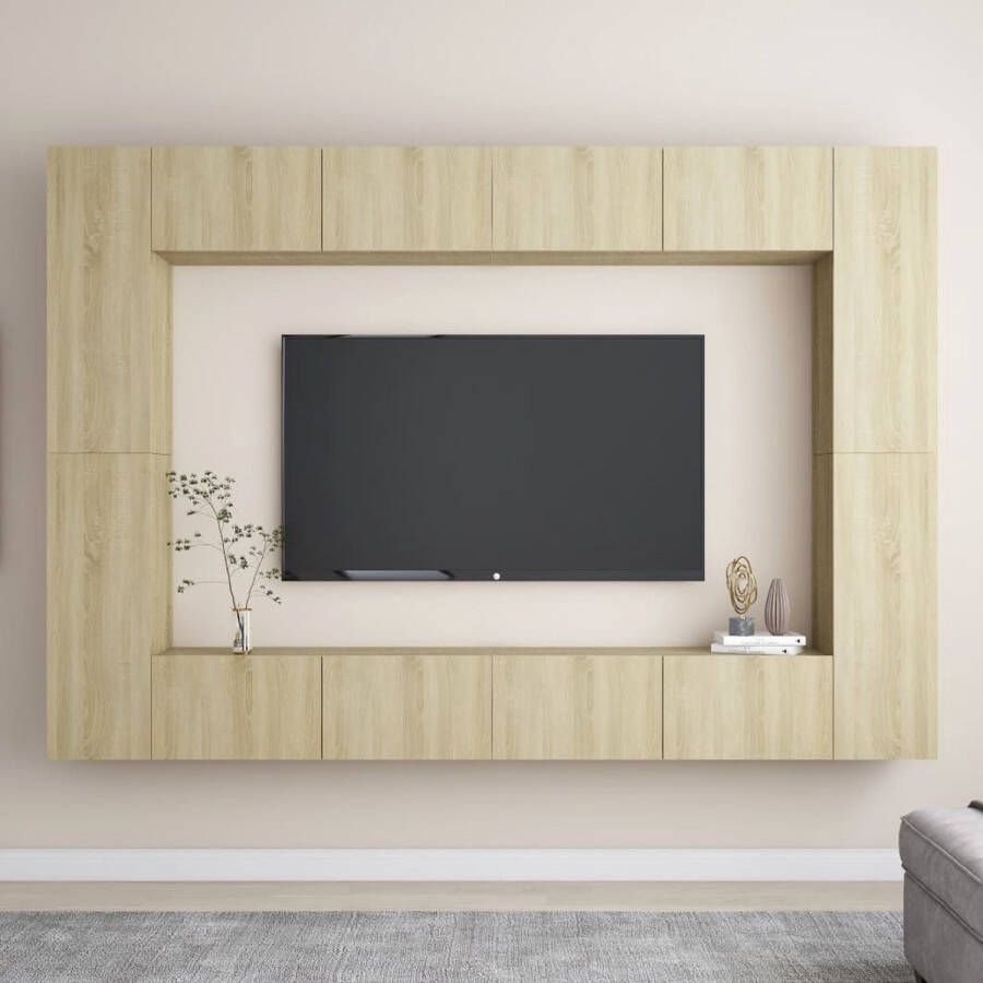 The Living Store Televisiekast Stereokast Sonoma Eiken 100 x 30 x 30 cm 30.5 x 30 x 90 cm Montage vereist - Foto 2