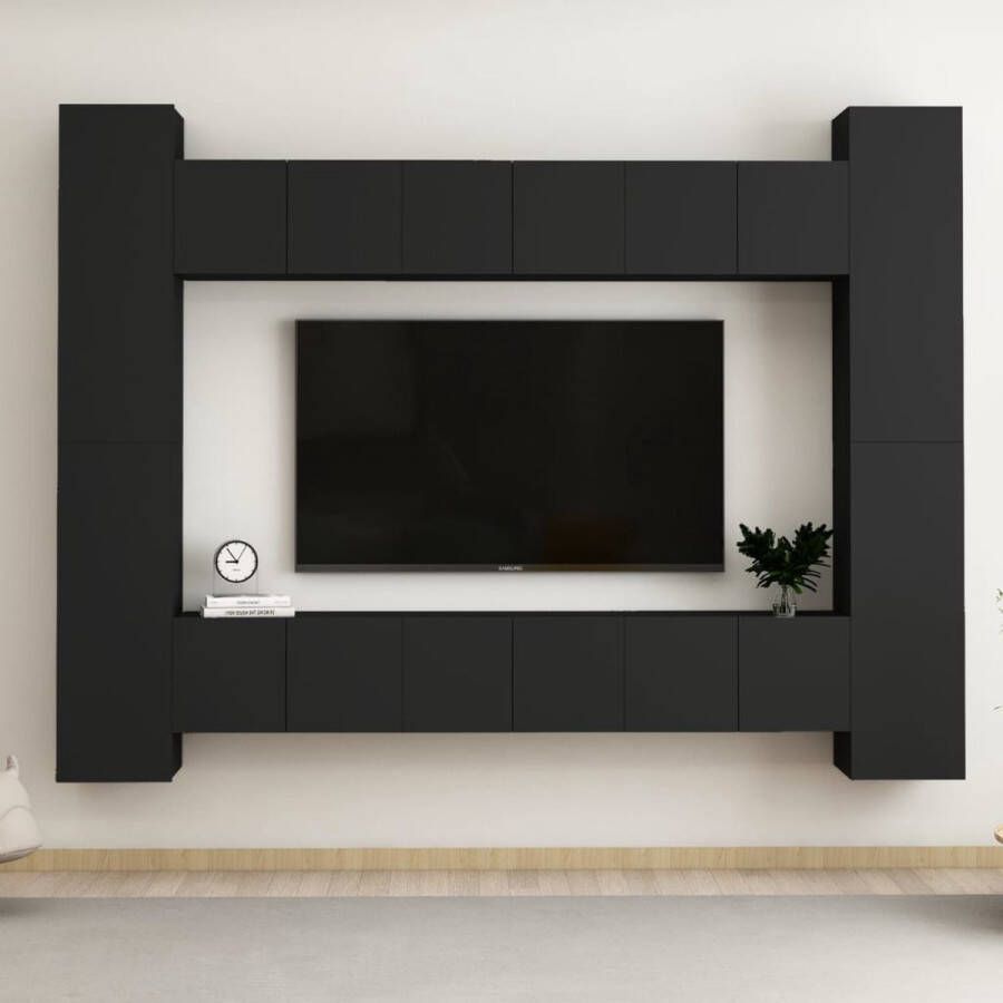 The Living Store Televisiekast Tv-meubel 60 x 30 x 30 cm Zwart spaanplaat - Foto 2