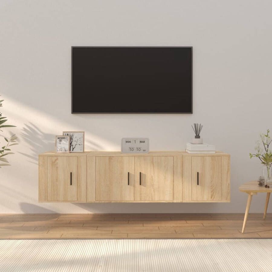 The Living Store Televisiekastenset Tv-meubel 80x34.5x40cm 2x tv-meubel 40x34.5x40cm - Foto 2