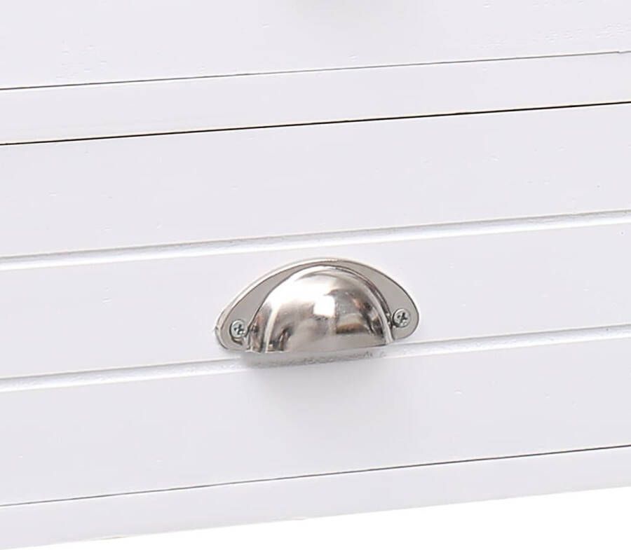 The Living Store Televisiemeubel Vintage 108 x 30 x 40 cm wit hout - Foto 3