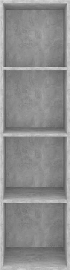 The Living Store Televisiewandmeubel Betongrijs 37 x 37 x 142.5 cm Opbergvakken - Foto 2