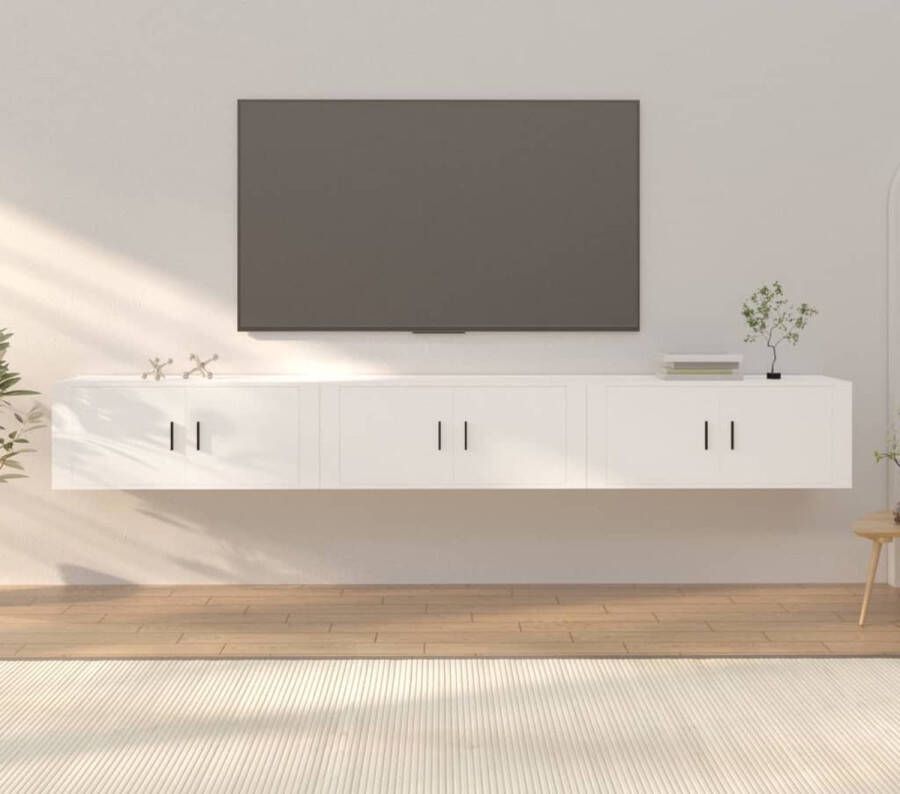 The Living Store Televisiewandmeubel Serie TV-Kast 100x34.5x40 cm klassiek design duurzaam materiaal - Foto 2