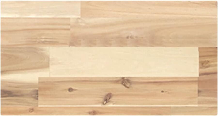 The Living Store Acacia Replacement Tabletop 40 x 20 x 4 cm Unfinished Wood Houten Tafelblad Acacia Tafelblad Vervangen Tafelblad Design Rechte Tafelblad - Foto 2