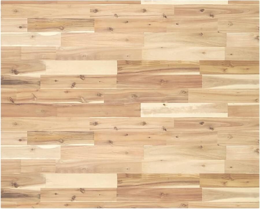 The Living Store Tafelblad rechthoekig 100x80x4 cm massief acaciahout Tafeltblad Acacia Tafelblad Online Kopen Houten Tafelblad Rechte Tafelblad Eetkamertafel Blad - Foto 2