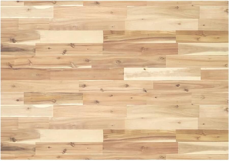 The Living Store Acaciahout Tafelblad 80 x 70 x 4 cm Onbehandeld massief acacia Tafelblad Acaciahout Houten Tafelblad Eetkamertafel Salontafel - Foto 2