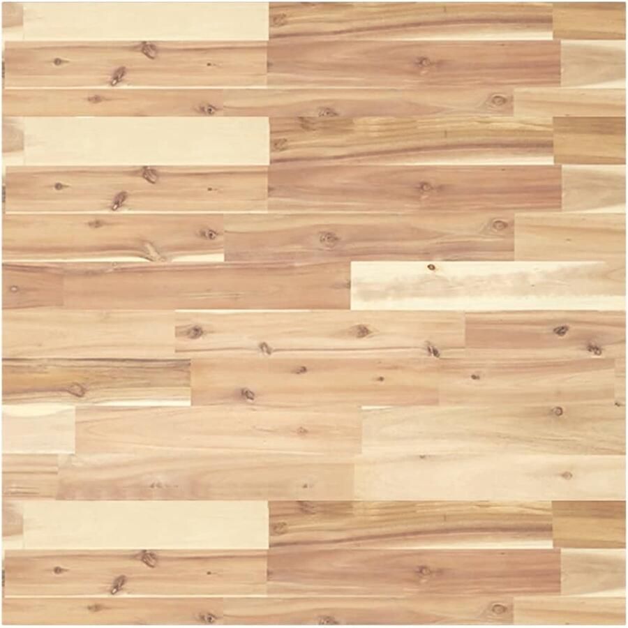 The Living Store Acaciahouten bureaublad 70 x 70 x 2 cm Onbehandeld massief acaciahout Bureau Blad Acacia Hout Tafelblad Tweedehands Meubilair Vintage Meubel - Foto 2