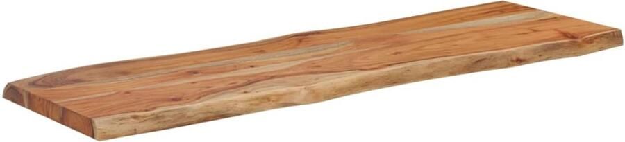 The Living Store Tafelblad rechthoekig natuurlijke rand 110x40x2 5 cm acaciahout Houten Tafelblad Acacia Hout Tafelblad Vervangen Natuurrand Designmeubel - Foto 2