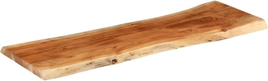 The Living Store Tafelblad rechthoekig natuurlijke rand 110x40x3 8 cm acaciahout Houten Tafelblad Acacia Tafelblad Natuurlijkt Tafelblad Vintage Tafelblad Tweedehands Tafelblad - Foto 2