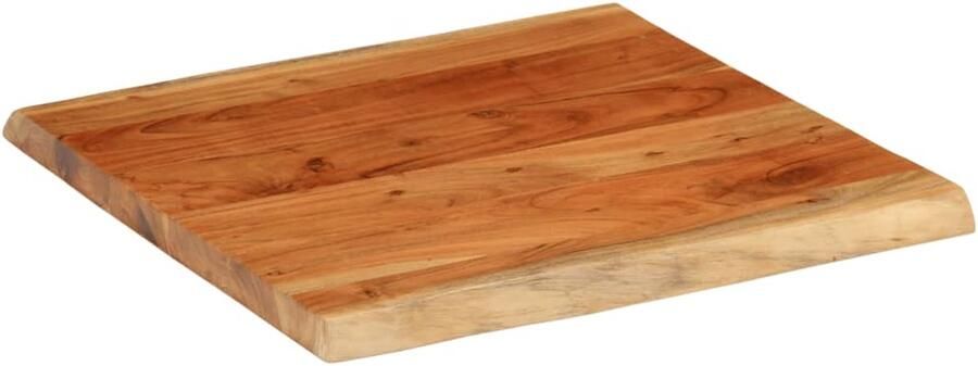 The Living Store Tafelblad vierkant natuurlijke rand 40x40x3 8 cm acaciahout Tafeltblad Acacia Hout Tafelblad Vervangen Salontafel Eetkamertafel - Foto 2