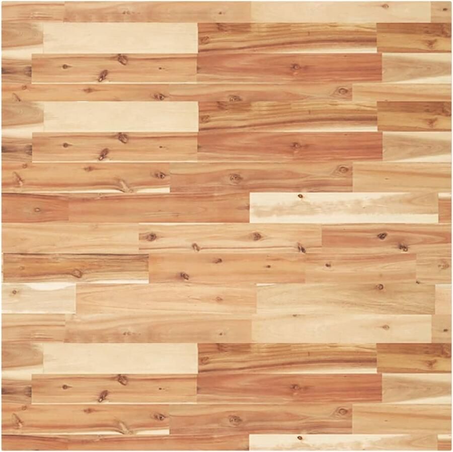 The Living Store Acaciahouten Tafelblad 80 x 80 x 4 cm Massief acaciahout met olieafwerking Houten Tafelblad Acacia Hout Tafelblad Kopen Eetkamertafel Salontafel - Foto 2