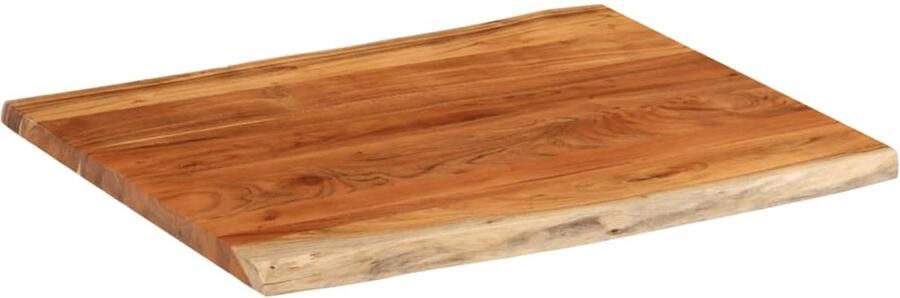 The Living Store Tafelblad rechthoekig natuurlijke rand 90x80x2 5 cm acaciahout Houten Tafelblad Acacia Tafelblad Natuurlijkt Tafelblad Vintage Tafelblad Design Tafelblad - Foto 2