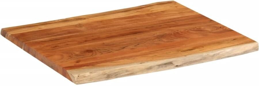 The Living Store Tafelblad rechthoekig natuurlijke rand 90x80x3 8 cm acaciahout Houten Tafelblad Acacia Hout Tafelblad Vervangen Natuurrand Vintage Tafel - Foto 3