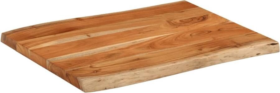 The Living Store Tafelblad rechthoekig natuurlijke rand 90x60x2 5 cm acaciahout Houten Tafelblad Acacia Tafelblad Natuurlijkt Tafelblad Vintage Tafelblad Tweedehands Tafelblad - Foto 2