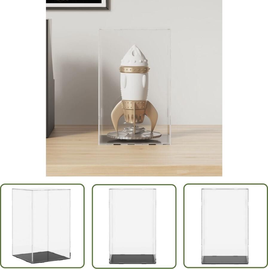 The Living Store Acryl Vitrine Multifunctionele Box Stofdicht Eenvoudig te Monteren