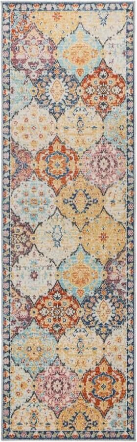 The Living Store ARBIZU Vloerkleed 80 x 250 cm Meerkleurig Polypropeen Totaal gewicht 1.250 g mÂ² Waterdicht Vloerkleed Vintage Vloerkleed Multikleuren Vloerkleed Polypropyleen Vloerkleed Waterdicht Vloerkleed - Foto 3