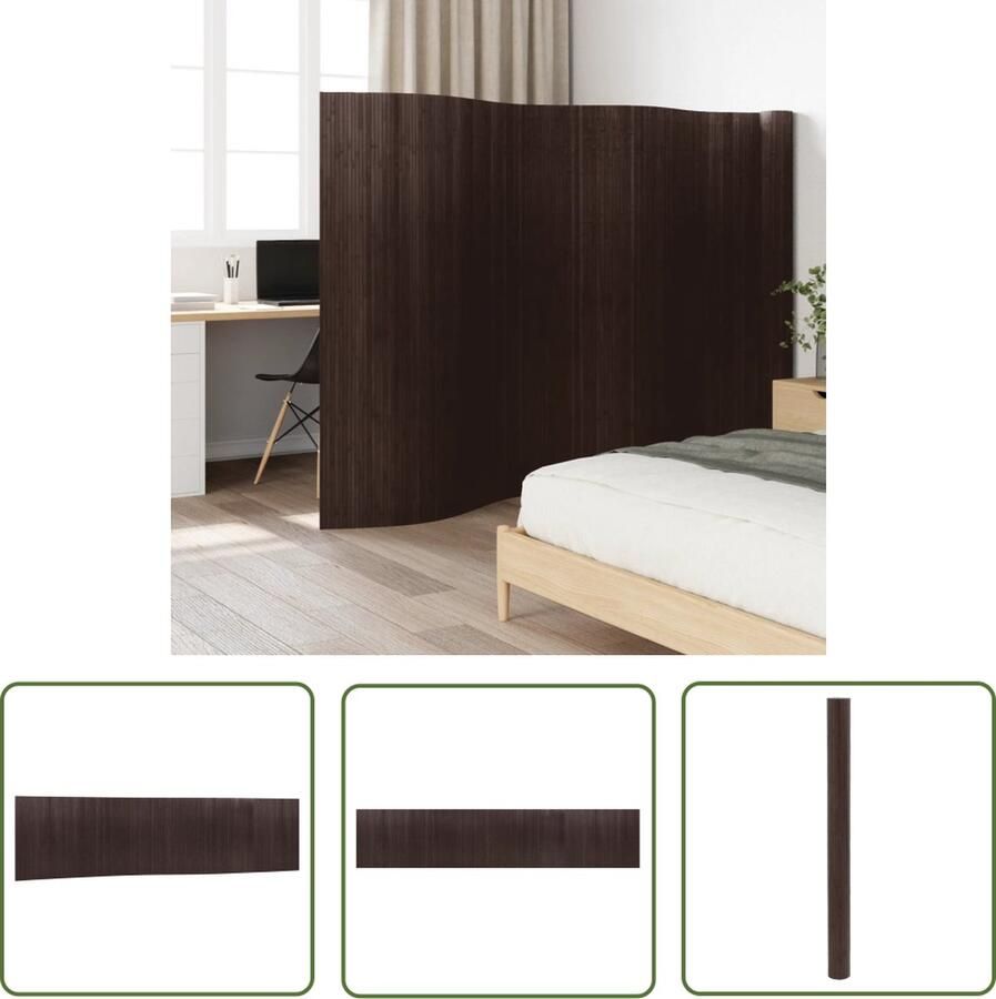 The Living Store Bamboe kamerscherm 800 x 165 cm Duurzaam en multifunctioneel