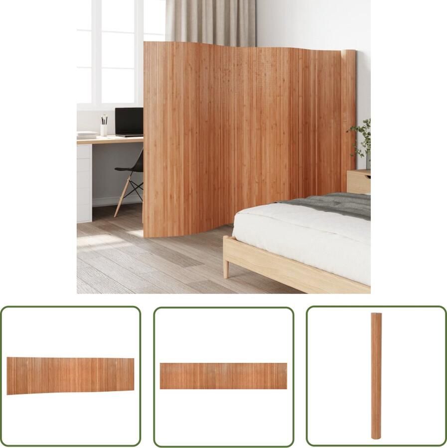 The Living Store Bamboe Kamerscherm 800 x 165 cm Duurzaam