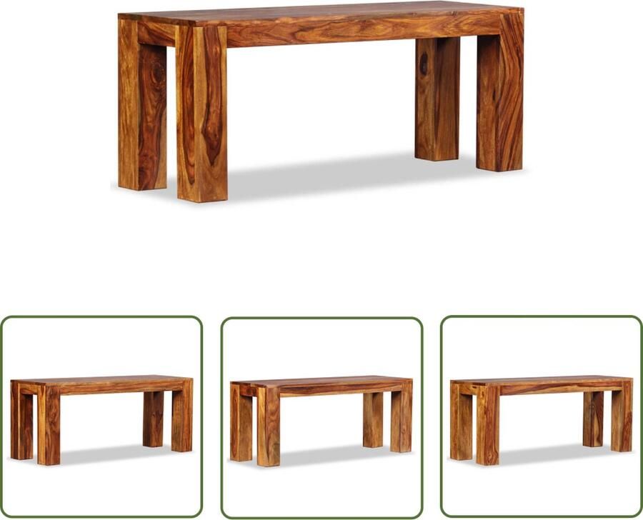 The Living Store Houten Bankje Sheeshamhout 110 x 35 x 45 cm Handgemaakt Bruin Sheeshamhouten Bankje Houten Bank Bruine Bank Vintage Bank Design Bank