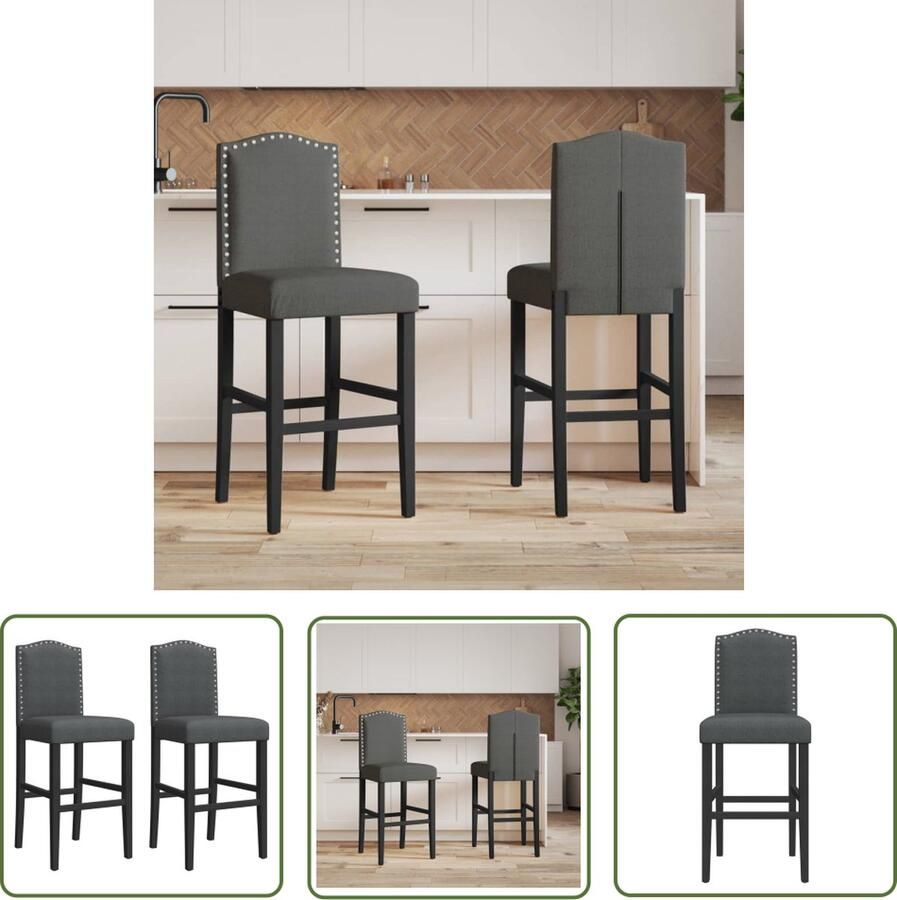 The Living Store Barstoelen Modern 44 x 52 x 116 cm Zacht en Duurzaam Eetkamerstoel Barstooi Barkruk Design Stoel Eetkamerstoel Keukenstoel - Foto 3