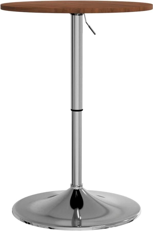 The Living Store Bartafel Ø 50x89 5 cm massief eikenhout donkerbruin Bartafel Bartafels Statafel Statafeltje