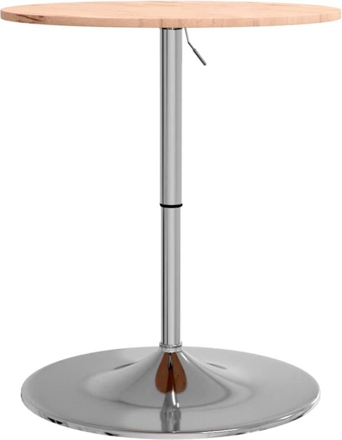 The Living Store Bartafel Ø 60x89 5 cm massief beukenhout Bartafel Salontafel Eettafel Hout Meubilair Beukenhout