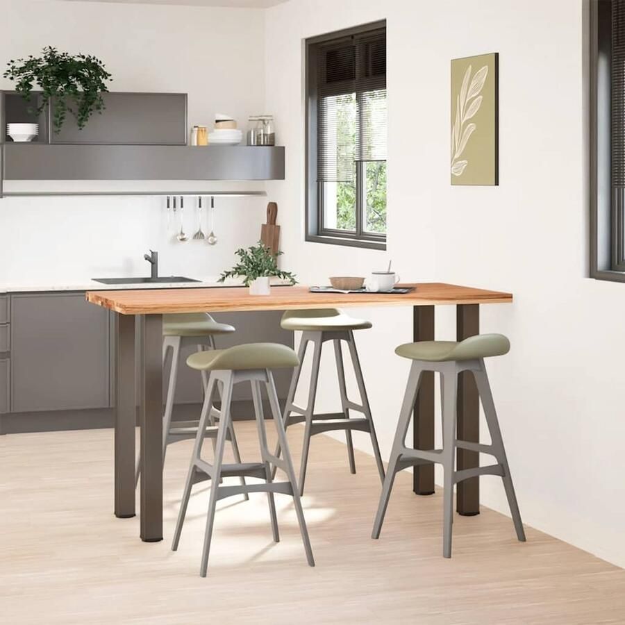 VidaXL Bartafel rechthoekig 180x80x102 cm massief eikenhout lichtbruin Bartafel Bartafels Bartoptafel Pubtafel