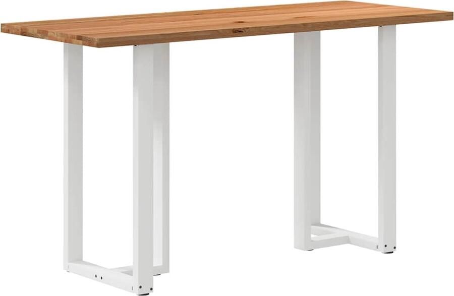 VidaXL Bartafel Bartafels Bartoptafel Pubtafel Bartafel rechthoekig 200x80x102 cm massief eikenhout lichtbruin