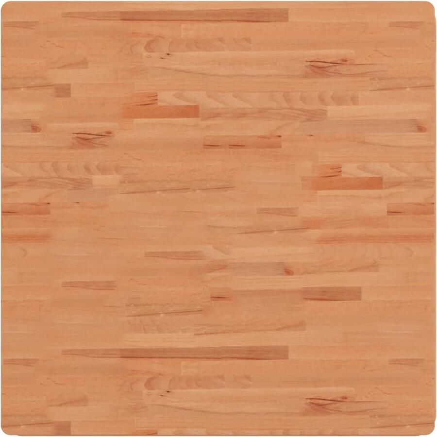 The Living Store Beukenhouten Tafelblad 90 x 90 x 1.5 cm Massief Vierkant Tafelblad Beukenhouten Tafelblad Vierkant Tafelblad Eetkamertafel Blad Massief Hout
