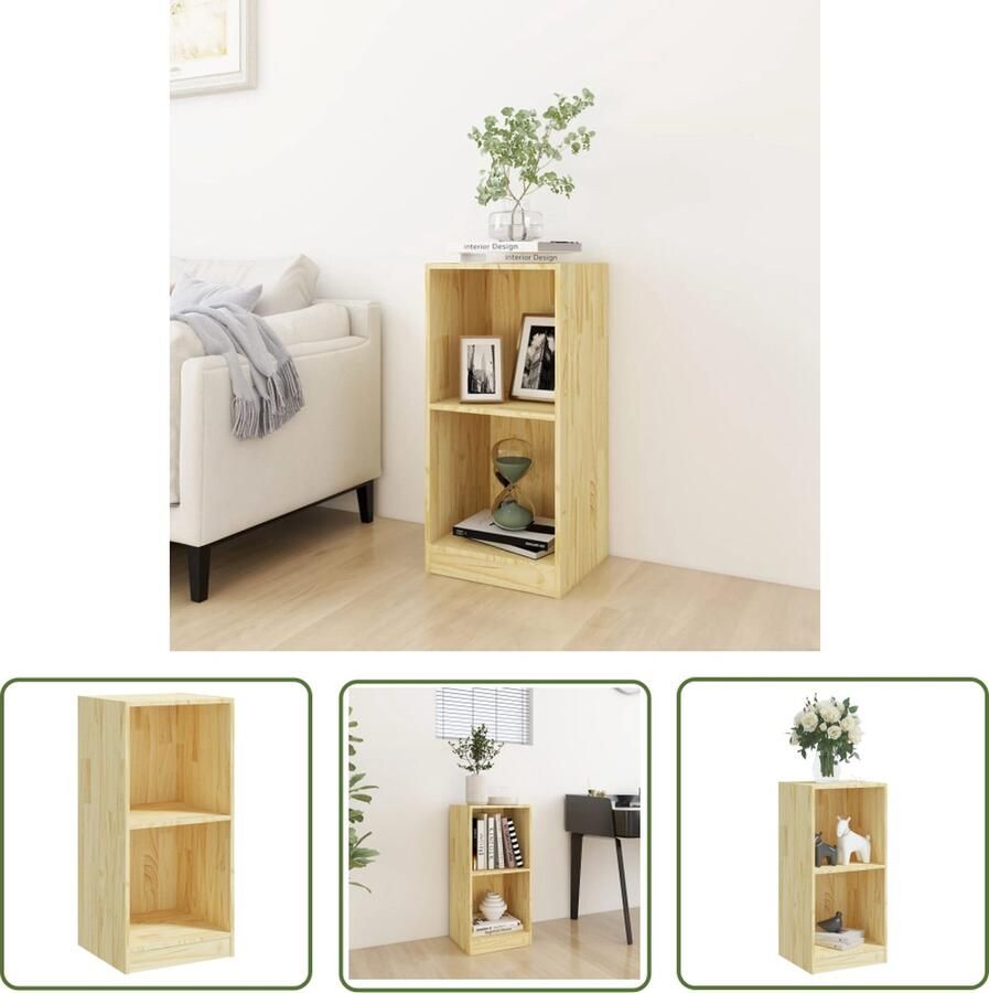 The Living Store Bijzetkast Hout 35.5 x 33.5 x 76 cm Stabiel en duurzaam - Foto 2