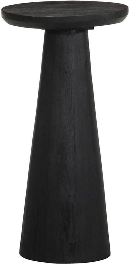 VidaXL Bijzettafel Bijzettafels Accenttafel Bank Bijzettafel Ø30x60 cm massief mangohout zwart