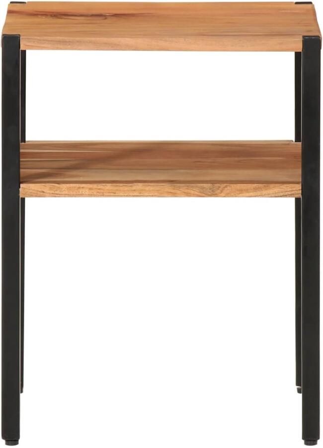 VidaXL Bijzettafel Bijzettafels Eindtafel Salontafel Bijzettafel 35x35x45 cm massief acaciahout en ijzer