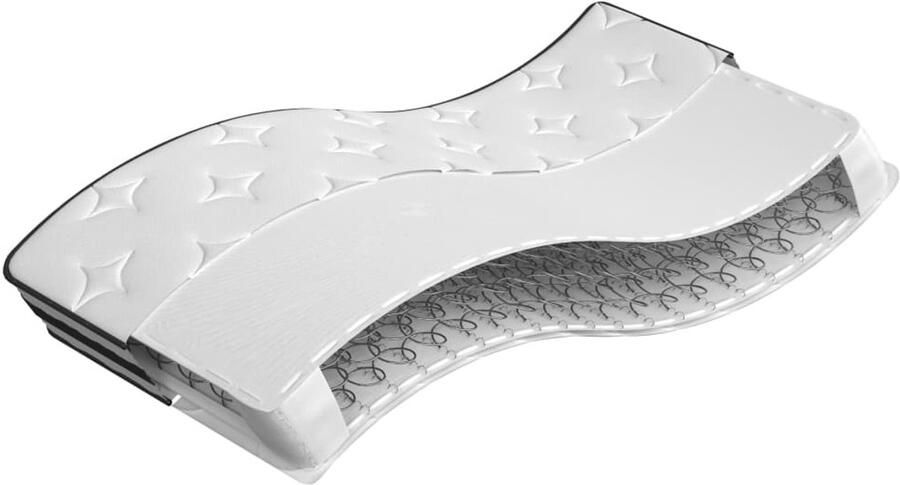 The Living Store Binnenveringmatras middelhard 100x200 cm Binnenveringmatras Binnenveringmatrassen Eenpersoonsmatras Eenpersoons Matras - Foto 2