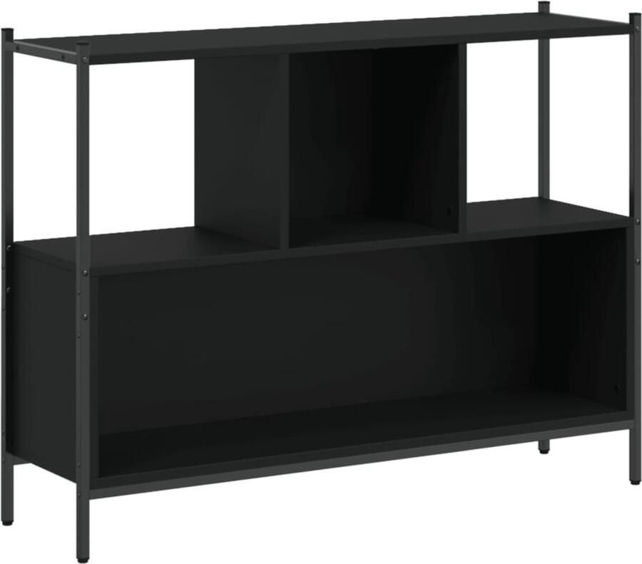 VidaXL Boekenkast Zwart 102x28x77 5 cm Boekenkast Boekenkasten Boeken Plank Schappenkast