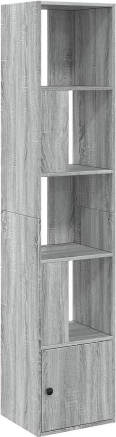 The Living Store Boekenkast 40x36x189 cm bewerkt hout grijs sonoma eikenkleurig Boekenkast Houten Boekenkast Grijze Boekenkast Sonome Eiken Boekenkast Opbergkast - Foto 2
