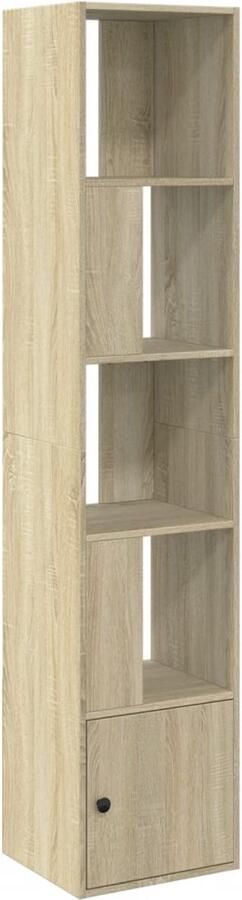 The Living Store Boekenkast 40x36x189 cm bewerkt hout sonoma eikenkleurig Boekenkast Houten Boekenkast Sonoma Eiken Bibliotheek Kast Opbergkast - Foto 2