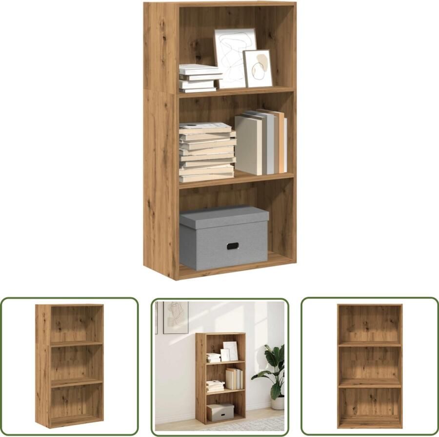 The Living Store Boekenkast 60x30x114 cm bewerkt hout artisanaal eikenkleurig Boekenkast Houten Boekenkast Opbergkast Bibliotheekkast Livingroom Furniture