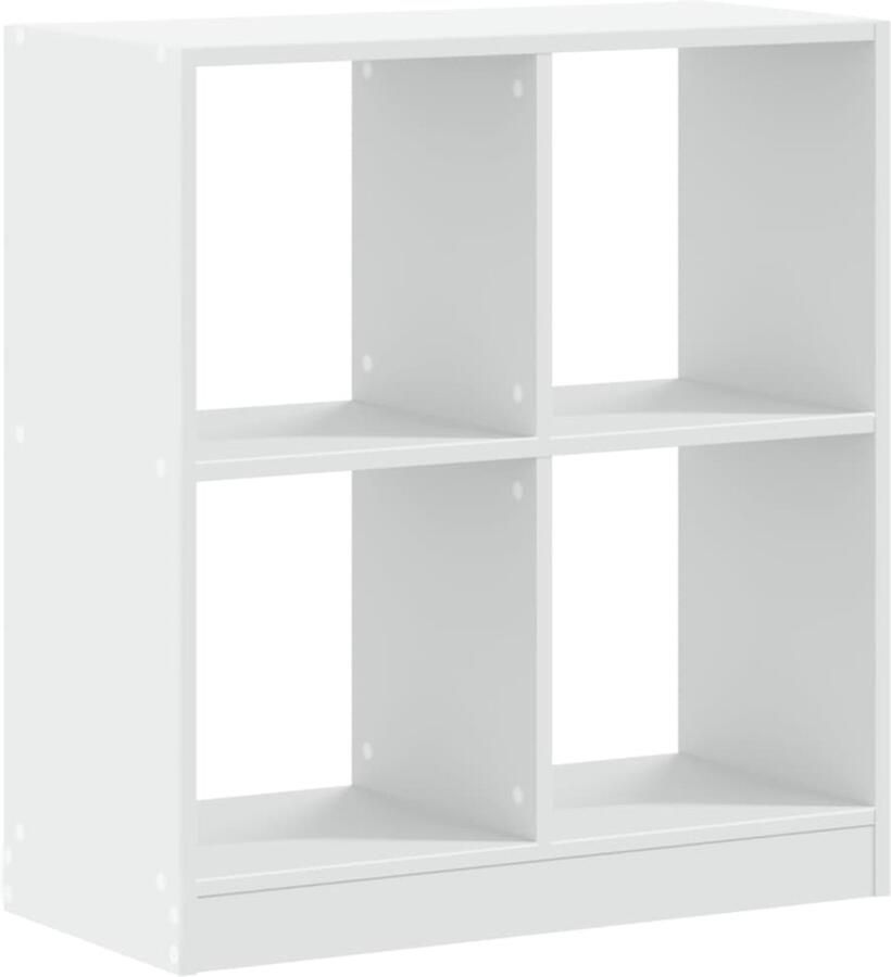 The Living Store Boekenkast 68 5x32x75 cm bewerkt hout wit Boekenkast Houten Boekenkast Opbergkast Bibliotheekkast Kamerdecoratie - Foto 2