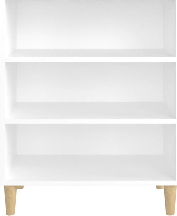 The Living Store Dressoir 57x35x70 cm bewerkt hout wit Boekenschrank Dressoir Meubilair Woonkamerinrichting Wit Meubel - Foto 2