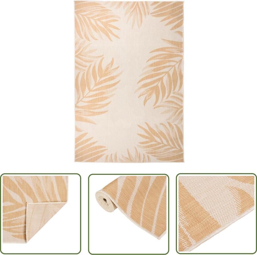 The Living Store Tuinkleed Geel 160 x 230 cm Duurzaam Weerbestendig UV-bestendig Tuintapijten Buitentapijten Terrasvloerkleden Balkontapijten Kunststof Tapijten