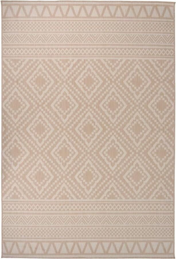 The Living Store Tuinkleed platgeweven vloerkleden Beschermende matten 160x230 cm bruin Tuintapijten Buitenvloerkleden Patiodekentjes Terrastapijt Veranda Tapijt