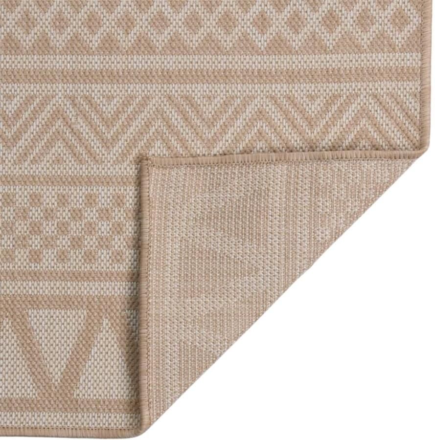 The Living Store Tuinkleed 80x150 cm Bruin 100% PP Weer- en UV-bestendig Tuintapijten Vloerkleden Buiten Patio Dekentjes Veranda Kleden Terrasdekens