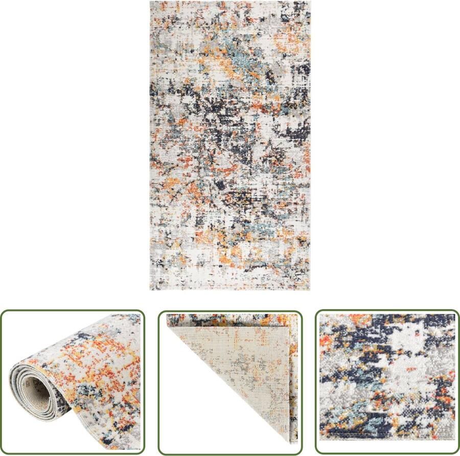 The Living Store Buitenkleed platgeweven 115x170 cm meerkleurig Tuintapijt Outdoor Tapijten Patio Dekens Veranda Kleden Zomerkleding