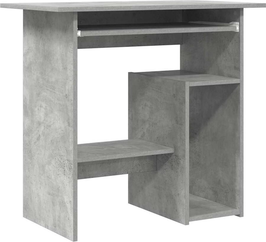 The Living Store Bureau Betongrijs 80 x 45 x 74 cm Hoogwaardig spaanplaat Kantoormeubel Bureau Home Office Werken Vanuit Huis Laptop Tafel - Foto 3