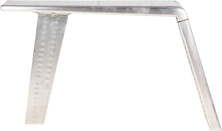 The Living Store Schrijftafel in luchtvaartstijl 112 x 50 x 76 cm Metaal en MDF Schreibtafel Bureau Industrieel Design Vintage Bureau Houten Bureau